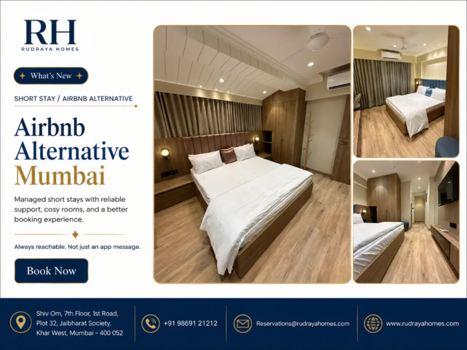 Serviced Apartments in Khar West Near Bandra & BKC: Corporate Guest House Meets Airbnb Alternative in Mumbai